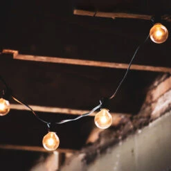 20-Count Clear G50 Globe Patio Lights, 19ft Black Wire -Beauty Wreaths Shop northlightys90319 34415.1667642972