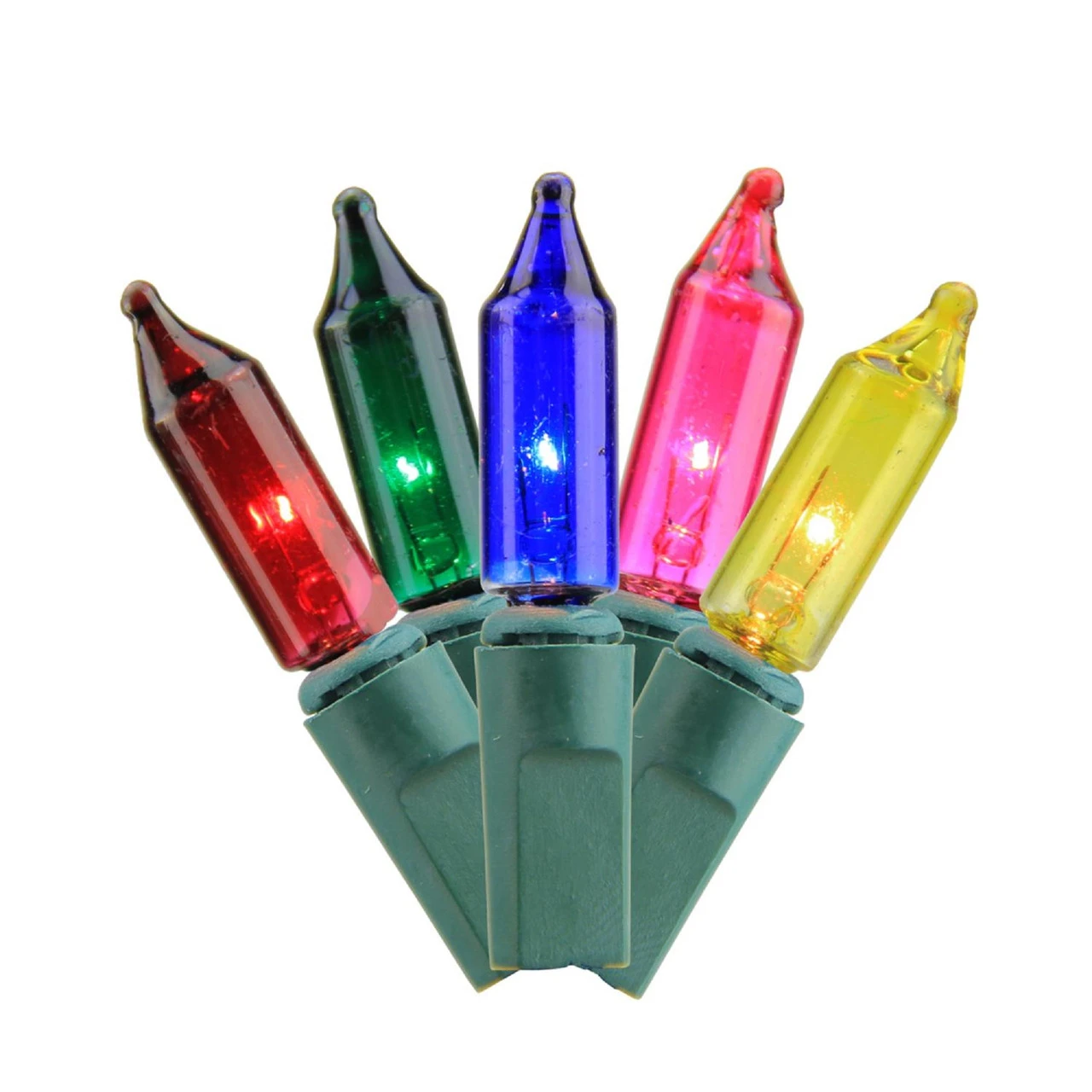 150-Count Yellow And Pink Mini Christmas Light Set, 49.5ft Green Wire 3 150-Count Yellow And Pink Mini Christmas Light Set, 49.5ft Green Wire