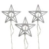 10-Count Battery Operated Warm Clear Sparkling Glittered Star Christmas Light Set, 6.6ft Silver Wire -Beauty Wreaths Shop penn 12 11403w s 1 12875.1667662397