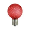 Pack Of 25 Faceted LED G40 Red Christmas Replacement Bulbs