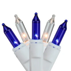 Set Of 150 Blue And Clear Mini Swag Christmas Lights - 7.5 Ft White Wire -Beauty Wreaths Shop qa7gsx1jnicapr8ffj7f3rnftye1sgmc 88505.1667489807