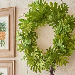 Philodendron Leaves And Twigs Artificial Tropical Wreath - 26-Inch, Unlit 7 Philodendron Leaves And Twigs Artificial Tropical Wreath - 26-Inch, Unlit -Beauty Wreaths Shop raz w3810341 3 19089.1667575917