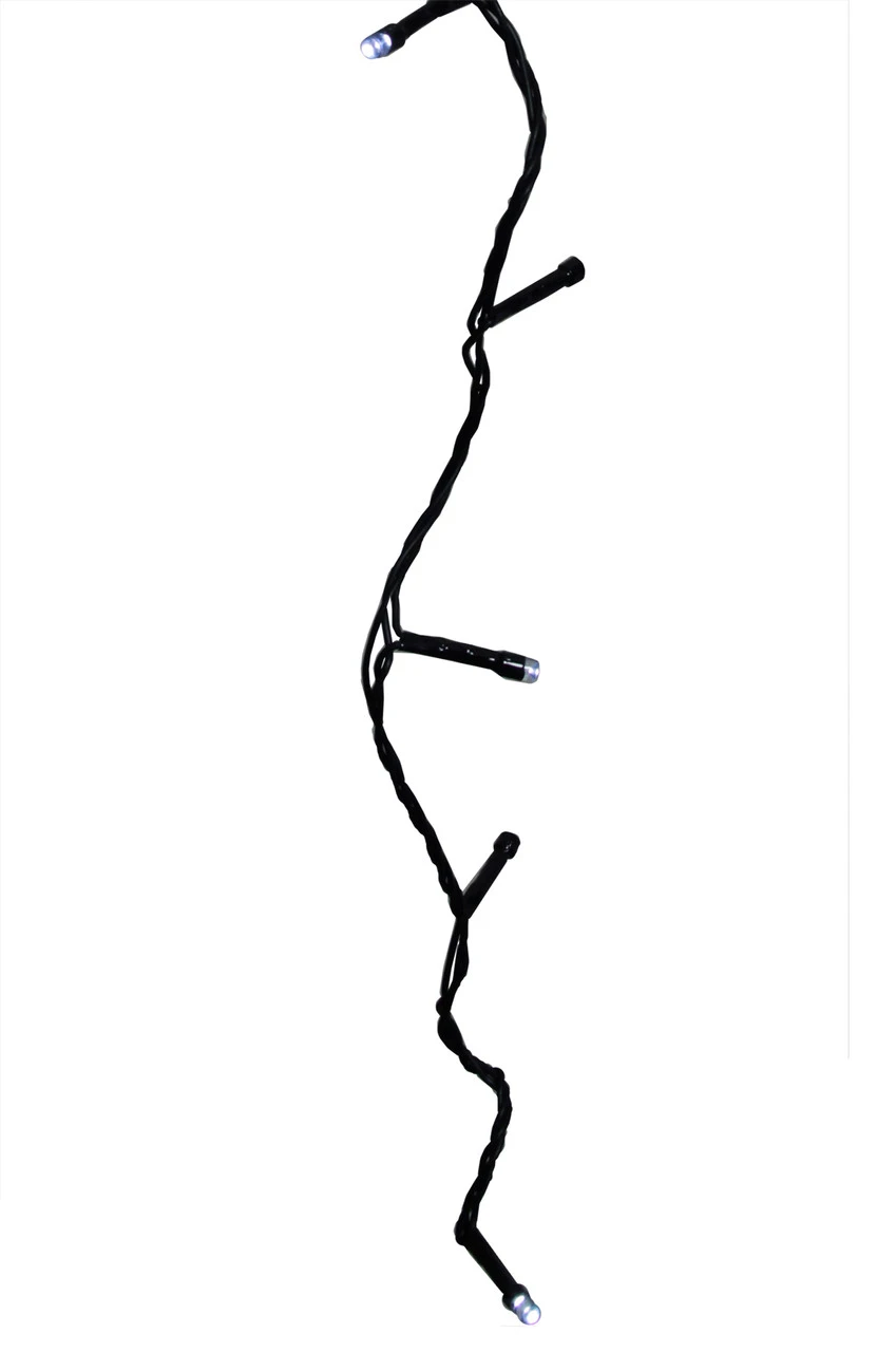 608 Battery Operated Cool White LED 8-Function Christmas Lights - 149 Ft Black Wire 3 608 Battery Operated Cool White LED 8-Function Christmas Lights - 149 Ft Black Wire