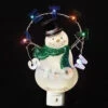 8.25" White And Green Let It Snow Snowman LED Night Light -Beauty Wreaths Shop roman160005 68773.1667575776