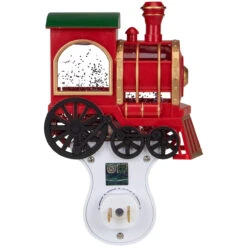 6.5" Red, Green And Gold Glitter Bubble Lamp Christmas Train Night Light -Beauty Wreaths Shop roman 160166 4 04918.1667575777
