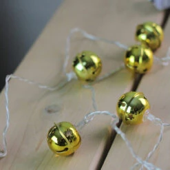 8 Battery Operated Gold LED Jingle Bell Christmas Lights - Clear Wire -Beauty Wreaths Shop ropp0hwsw7zczfkebkbvg9tm2ppqpm2o 88571.1667659129