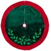 48" Dark Green Holly And Berry Velveteen Christmas Tree Skirt -Beauty Wreaths Shop rowaehtbt3cvmbs5uxmhplsyfrrmkfk5 00468.1684253438