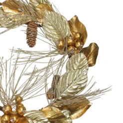 Golden Treasures Glittered Berries And Pine Cone Artificial Christmas Wreath - 24-Inch, Unlit -Beauty Wreaths Shop selectxp1704 gob 84784.1667536286