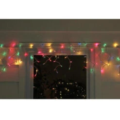 150 Multi-Color Shimmering Mini Icicle Christmas Lights - 8.5 Ft White Wire -Beauty Wreaths Shop sienna20v94b4211 1 33940.1667489982