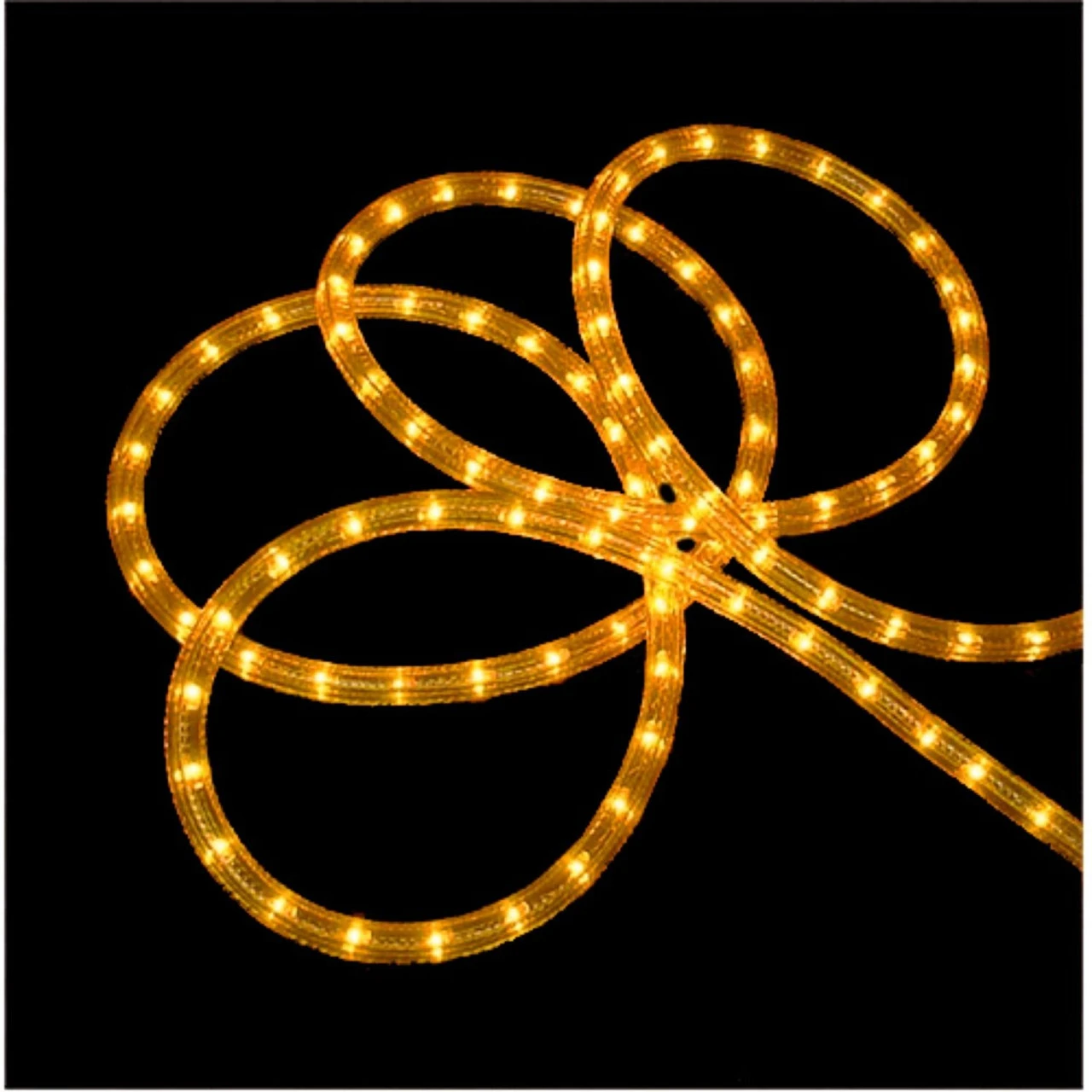 Gold Incandescent Outdoor Christmas Rope Lights - 102 Ft 3 Gold Incandescent Outdoor Christmas Rope Lights - 102 Ft