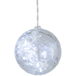 6" Clear LED Hanging Christmas Crystal Sphere Decor -Beauty Wreaths Shop sienna 424f6112 2 28027.1667488275