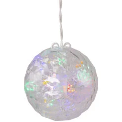 6" LED Lighted Multi-Color Hanging Crystal Sphere Outdoor Christmas Decoration -Beauty Wreaths Shop sienna 424f6112 2 66419.1667578355