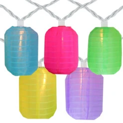 10-Count Pink And Green Mini Christmas Light Set, 7.5 Ft White Wire -Beauty Wreaths Shop sienna 624f612t 3 50924.1667662044