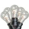 15-Count Clear Commercial Grade Adjustable Drop Length E17 A Shape Patio Lights, 21ft Black Wire -Beauty Wreaths Shop sienna g36g4111 1 96669.1677519047
