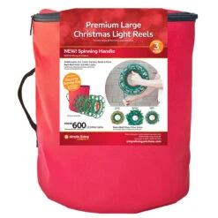 Large 3 Reel Red Christmas Light Storage Bag -Beauty Wreaths Shop simpleliving 715213 s 5 05769.1667573194
