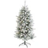 5’ Pre-Lit Flocked Livingston Fir Artificial Christmas Tree, Warm Clear LED Lights 2 5’ Pre-Lit Flocked Livingston Fir Artificial Christmas Tree, Warm Clear LED Lights -Beauty Wreaths Shop t1610 1 57913.1667528890