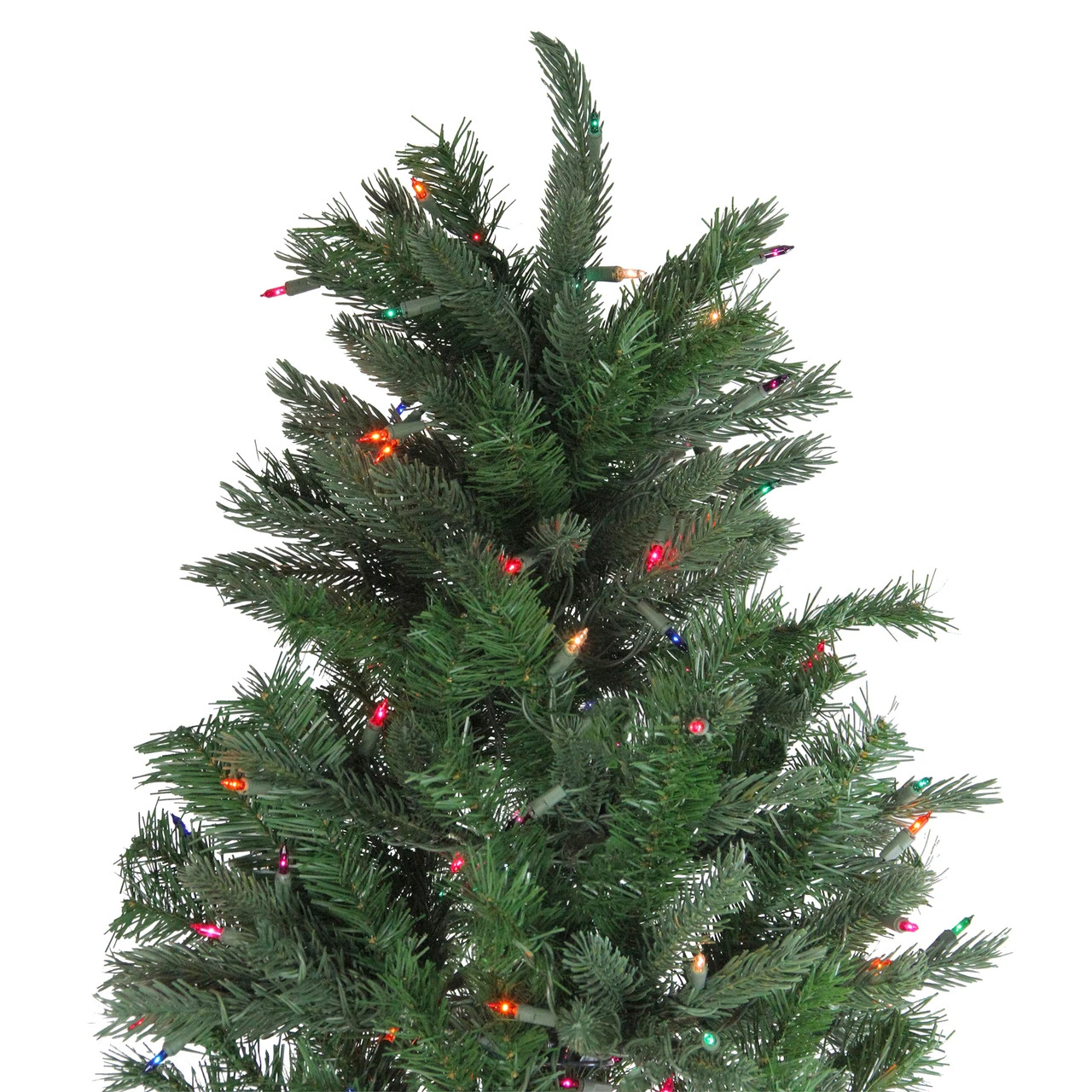 9.5' Pre-Lit Slim Vermont Fir Artificial Christmas Tree - Multicolor Dura-Lit Lights 4 9.5' Pre-Lit Slim Vermont Fir Artificial Christmas Tree - Multicolor Dura-Lit Lights - Image 2