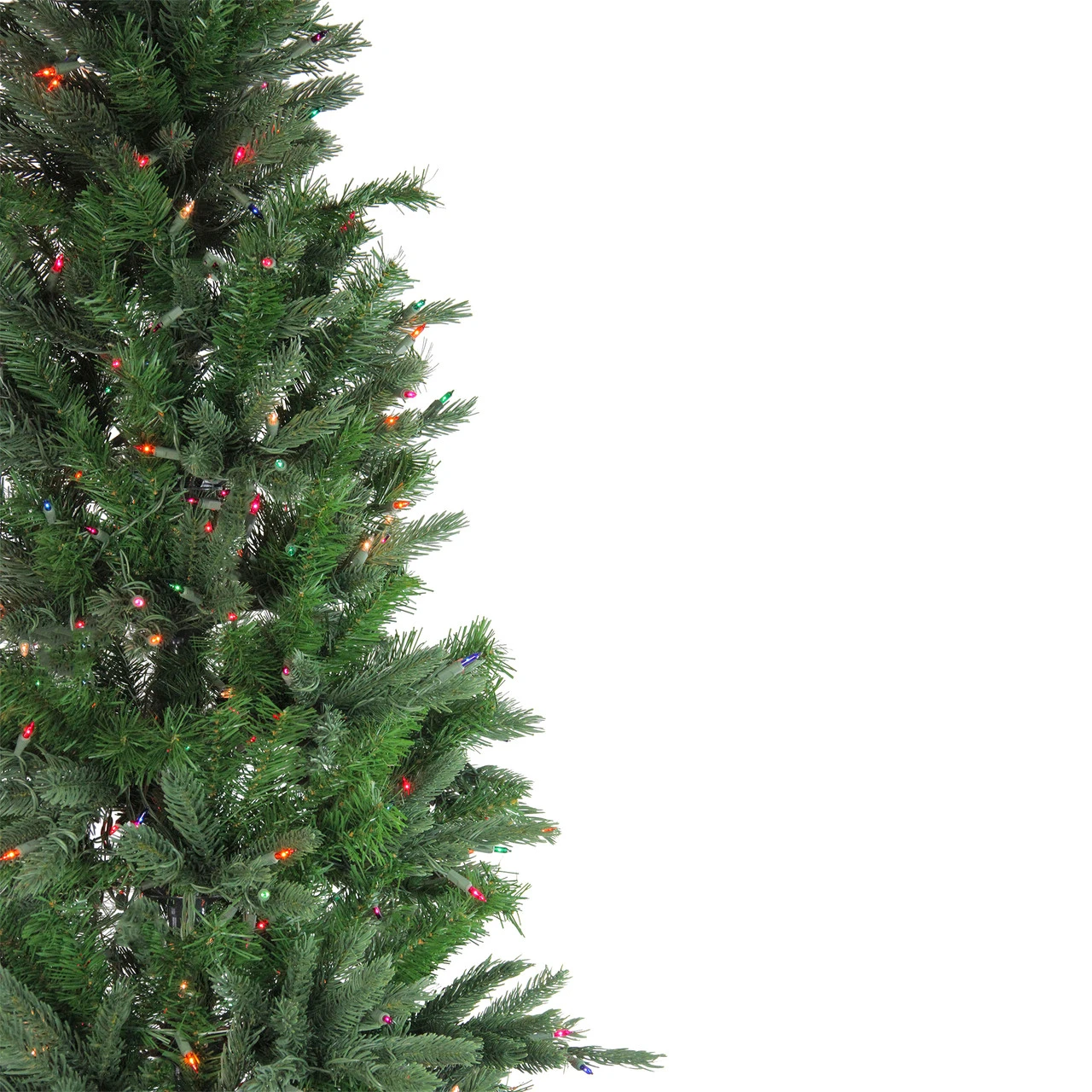 9.5' Pre-Lit Slim Vermont Fir Artificial Christmas Tree - Multicolor Dura-Lit Lights 5 9.5' Pre-Lit Slim Vermont Fir Artificial Christmas Tree - Multicolor Dura-Lit Lights - Image 3