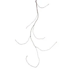 36 Purple LED Angel Tear Drop Branch Christmas Lights - 4.3 Ft Silver And Bronze Wire