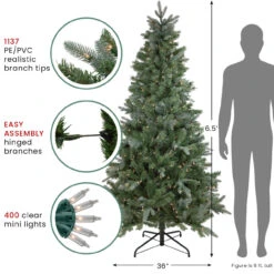 6.5' Pre-Lit Slim Granville Fraser Fir Artificial Christmas Tree, Clear Lights 14 6.5' Pre-Lit Slim Granville Fraser Fir Artificial Christmas Tree, Clear Lights -Beauty Wreaths Shop ww multi treestand 74882.1667530199
