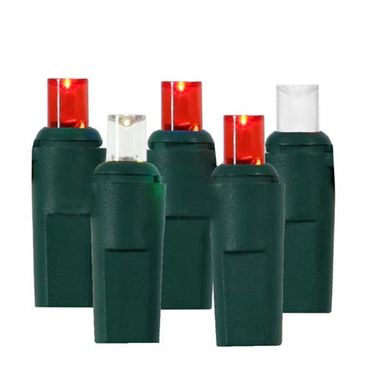 150 Red And White LED Wide Angle Christmas Lights - 47.92 Ft Green Wire 3 150 Red And White LED Wide Angle Christmas Lights - 47.92 Ft Green Wire