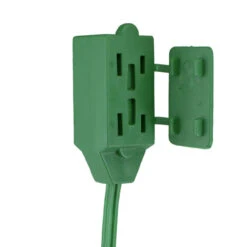 15' Green Indoor Power Extension Cord With 3-Outlets And Foot Switch -Beauty Wreaths Shop ys90571 2 67502.1667518784