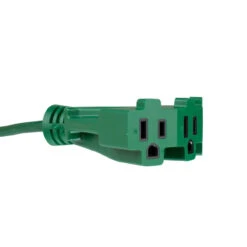 25' Green 3-Prong Outdoor Extension Power Cord With Fan Style Connector -Beauty Wreaths Shop ys90572 2 29828.1667528693